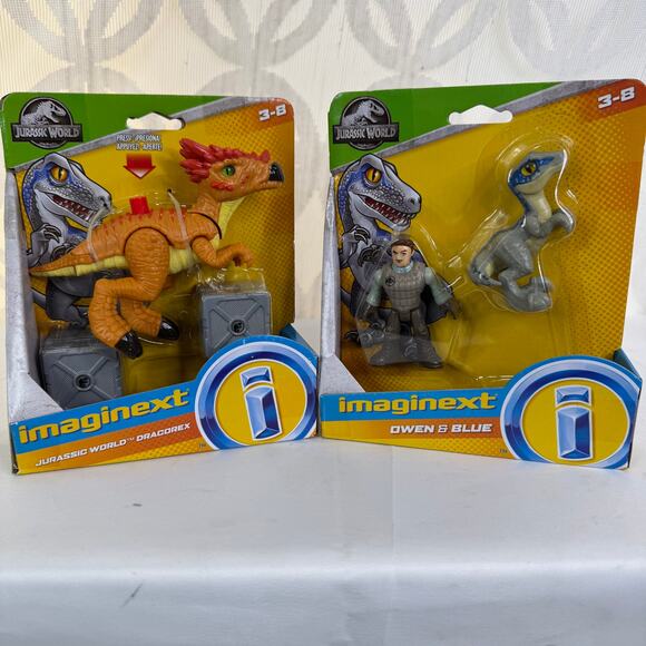 Fisher-Price Imaginext Jurassic World Dracorex Dinosaur & Owen and Blue Lot - Picture 2 of 7